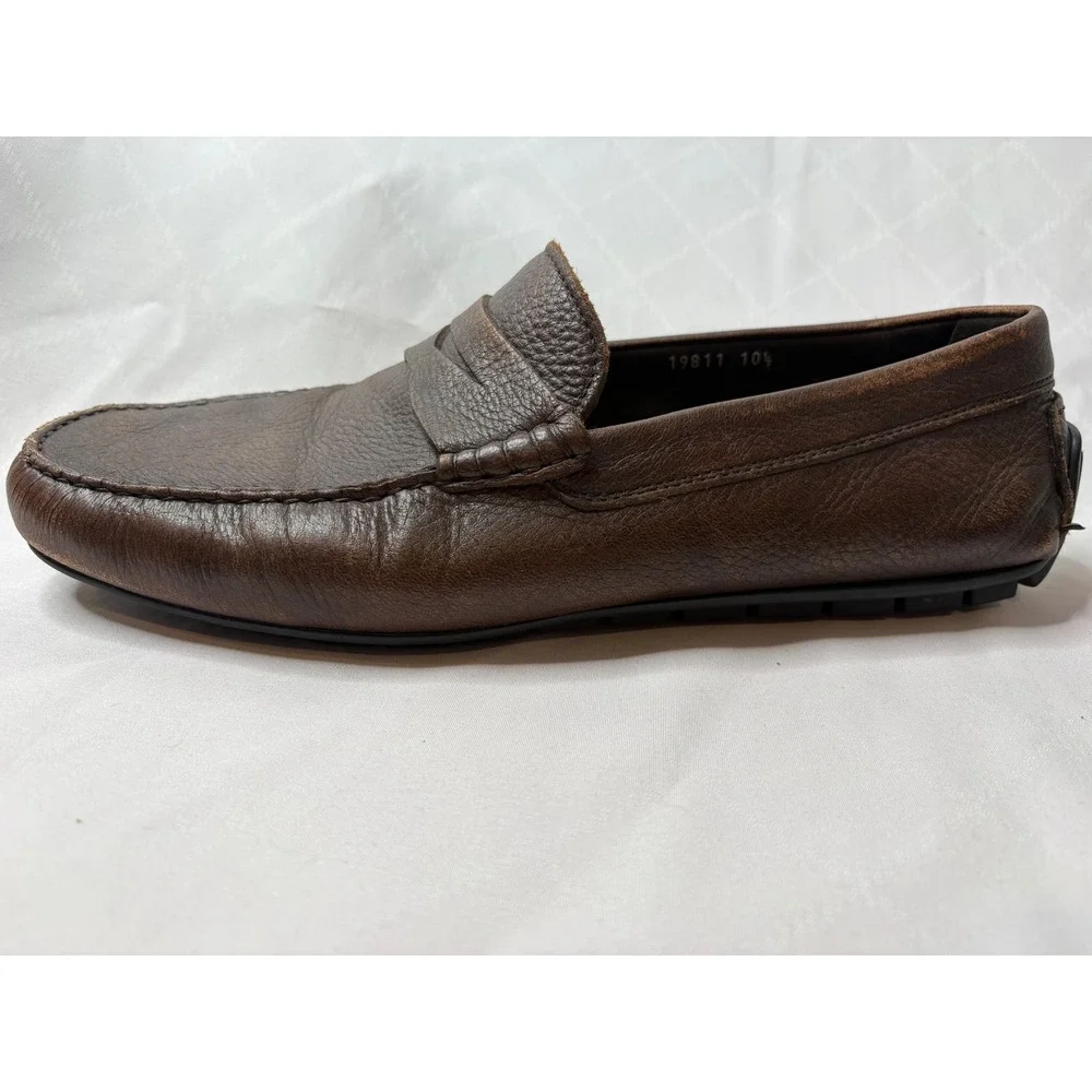 TO BOOT NEW YORK Mens Brown Leather Penny Loafer 10.5 Italian Old Money Preppy